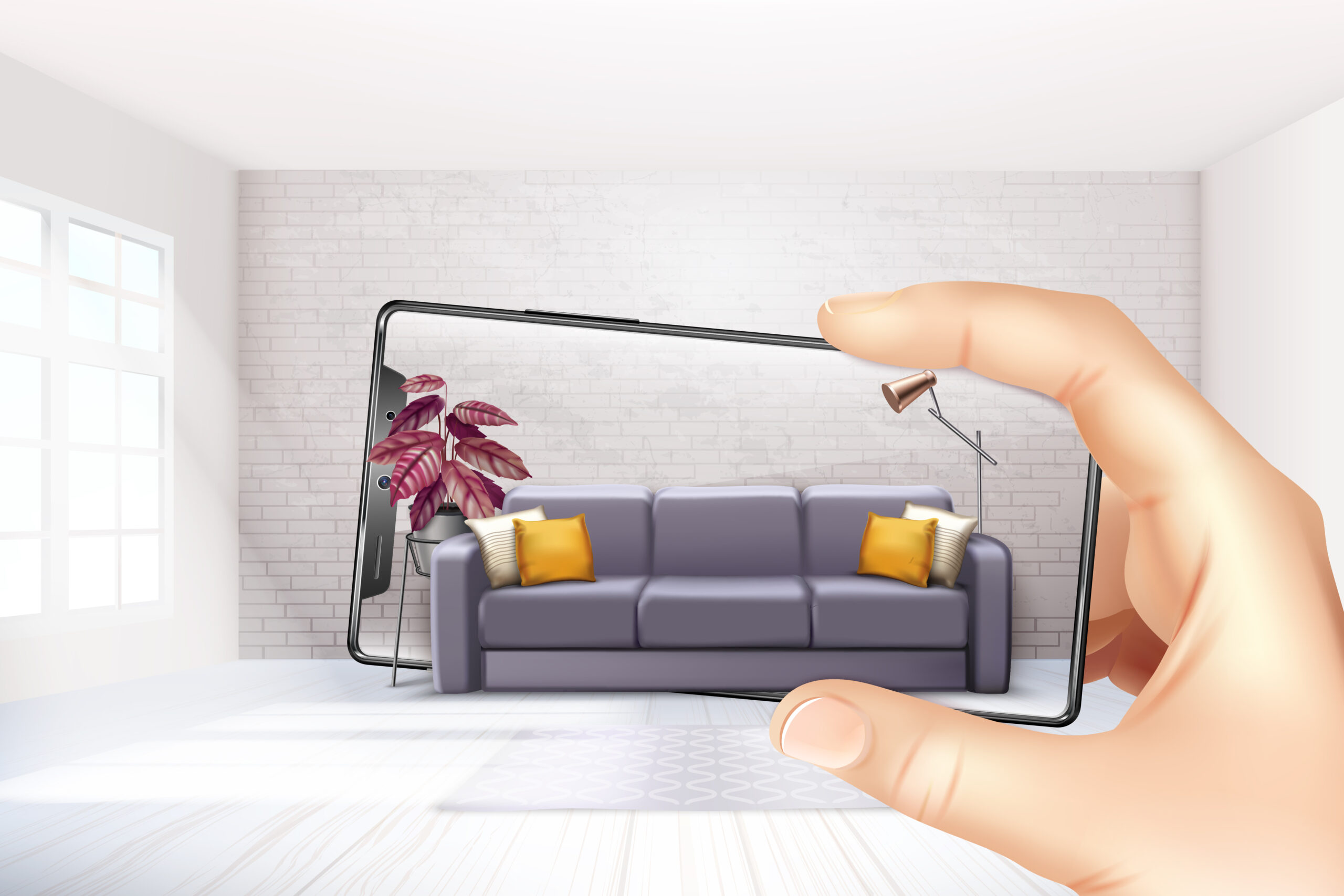 Virtual furniture placement with AR